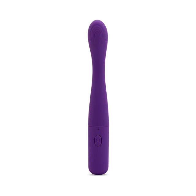 front view of purple Chloe Nubii slim vibrator with single control button