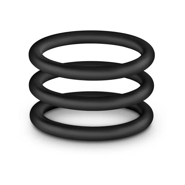 Performance VS3 Large Black Rings stacked vertically