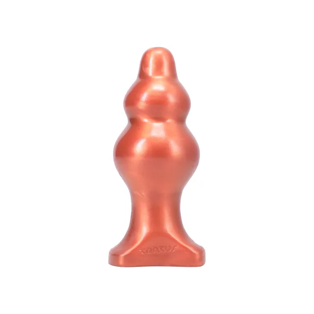 Front product view of large copper Severin with rounded tiers