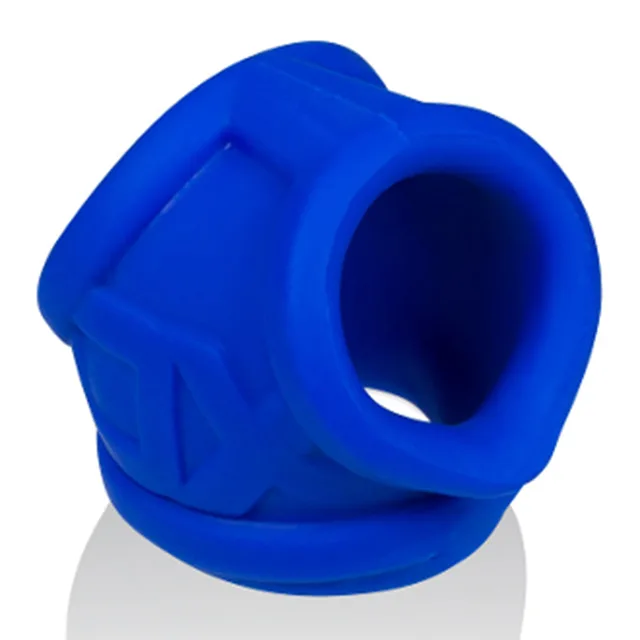 Blue OxBalls Oxsling cock sling with wide opening and angular panels