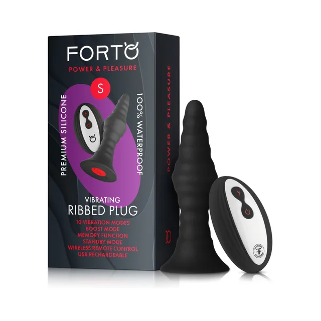 Forto small black ribbed plug remote and retail box