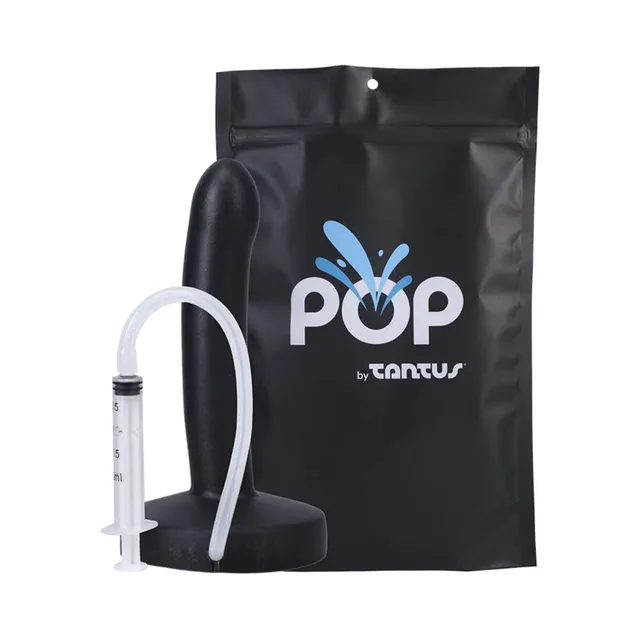 Midnight black Tantus POP Slim kit with bag syringe and tube