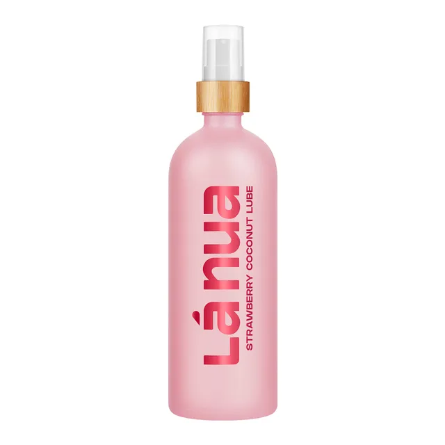La Nua Strawberry Coconut 6.8 oz tall light-pink pump bottle