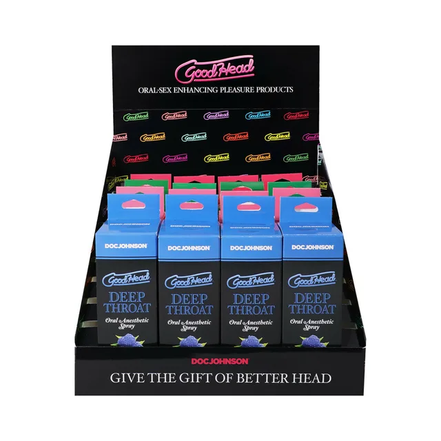 Front view of GoodHead Deep Throat 16-unit countertop display