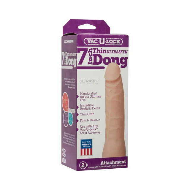 Vac-U-Lock Thin Dong white seven-inch attachment retail box