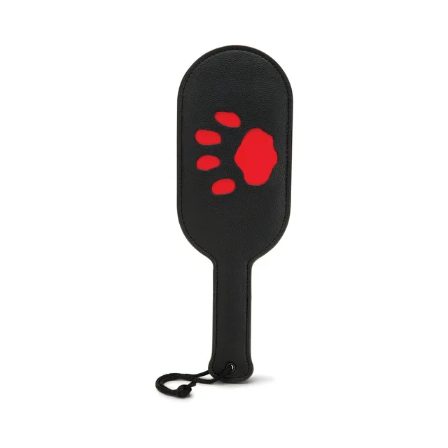 Prowler RED red Puppy Paddle front view with red paw detail black handle and wrist loop