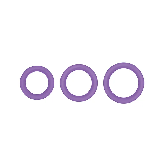 Medium purple Firefly Halo ring size comparison