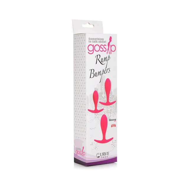 Angled retail package for three pink Rump Bumpers