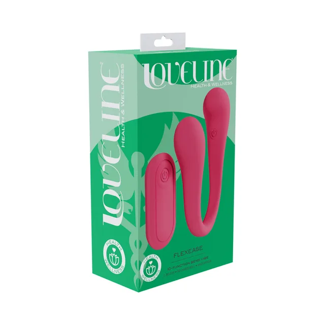 Shots LoveLine FlexEase pink dual-ended vibrator retail box