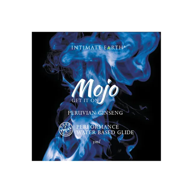 Intimate Earth Mojo Peruvian Ginseng 0.1 oz blue water-based glide foil