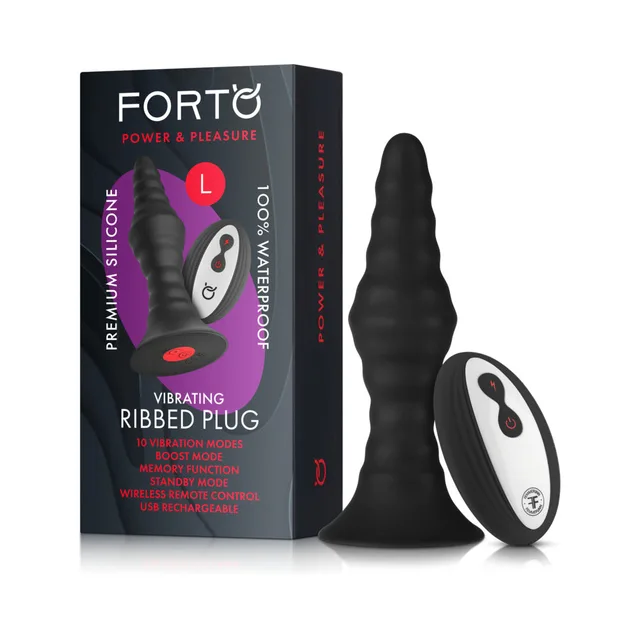 Forto large black ribbed plug remote and retail box