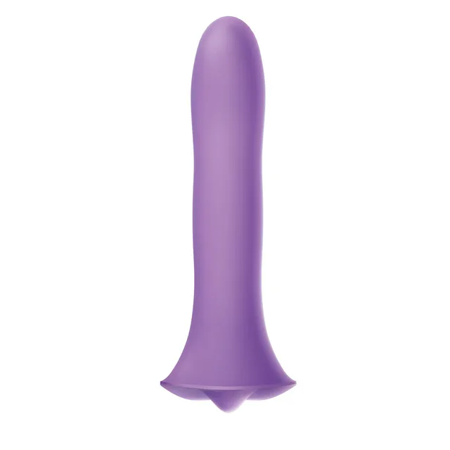 purple Wet For Her FUSION Large dildo with straight shaft and sculpted flared base