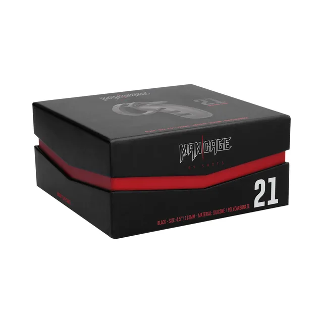 Black presentation box for Shots ManCage Model 21