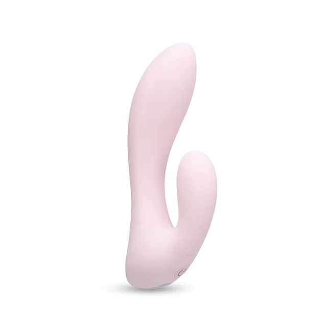 Front three-quarter view of light pink dual-arm Le Wand G-Double