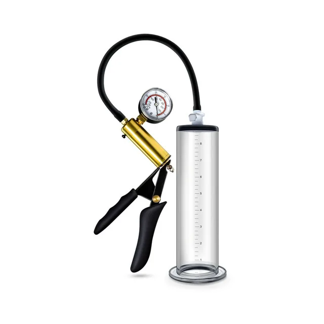 Performance VX6 clear cylinder with brass pistol handle and gauge