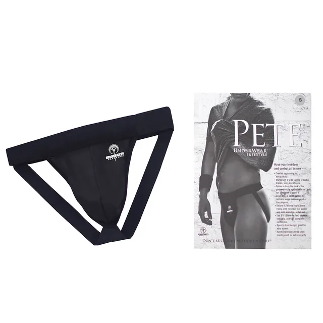 SpareParts Pete Freestyle jock black size 3XL Freestyle jock beside Pete packaging