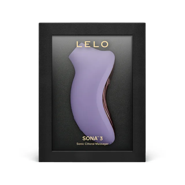 LELO SONA 3 violet stimulator in black display box