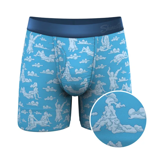 Front view of Shinesty Reverse Cloud Girl size S blue pouch underwear
