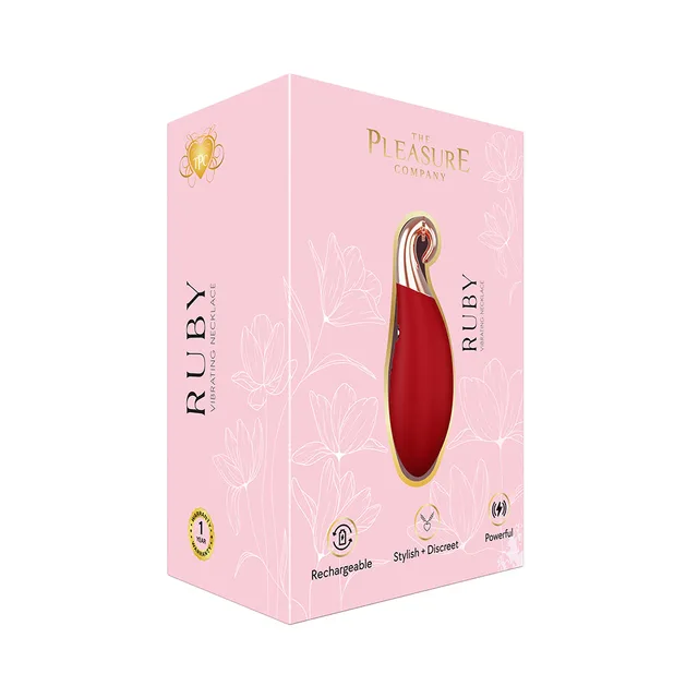 Savage Me Ruby burgundy pendant vibrator in pink retail box