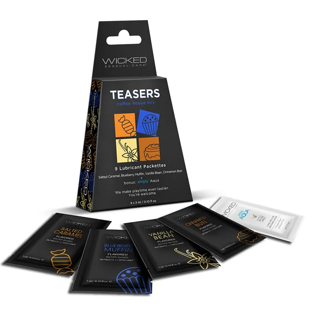 Wicked Teasers Coffee House Mix carton with nine packets
