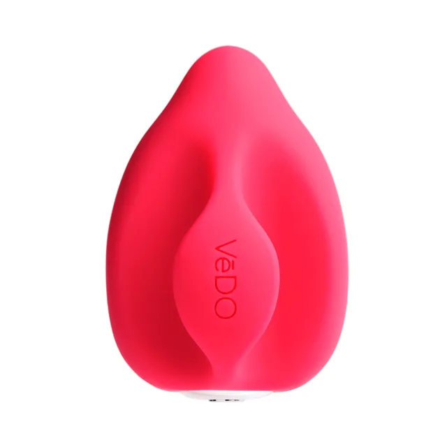 Pink VeDO Yumi finger vibrator front with raised control panel