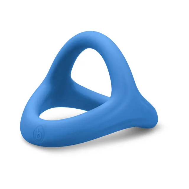 b-Vibe Snug Ring Tri-Sling blue C-ring isolated product view