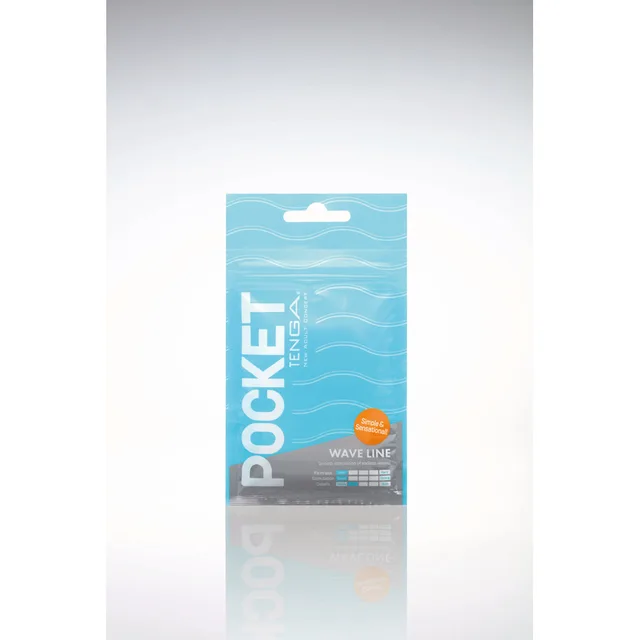 Tenga Pocket Wavy Line flat pouch product view