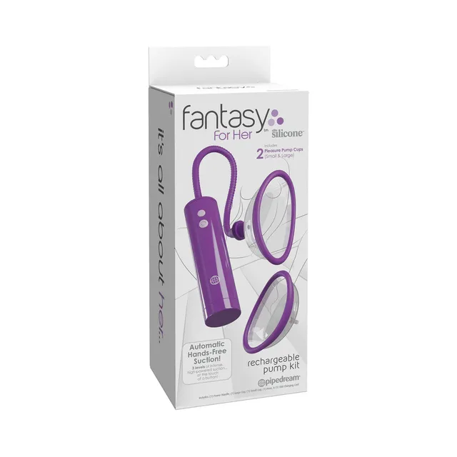 Fantasy for Her rechargeable purple pump kit retail box