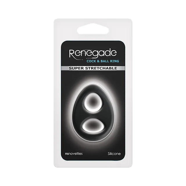 Renegade Romeo black silicone dual ring in retail package