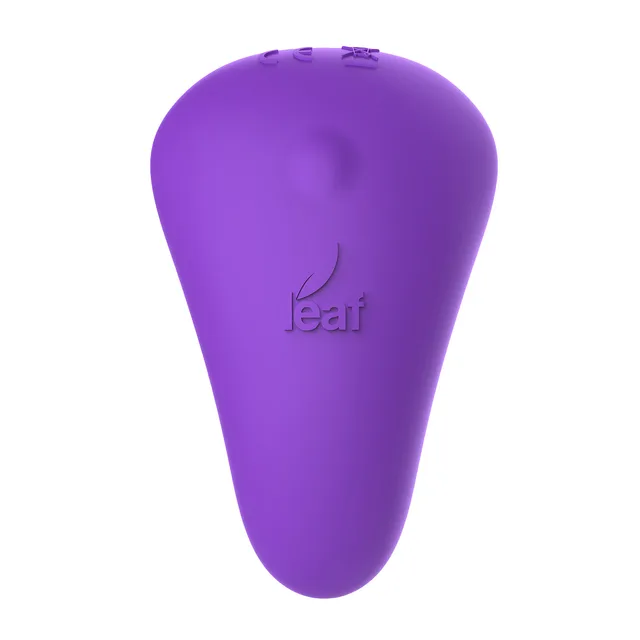 purple BMS Leaf Spirit Plus vibrator with embossed leaf logo