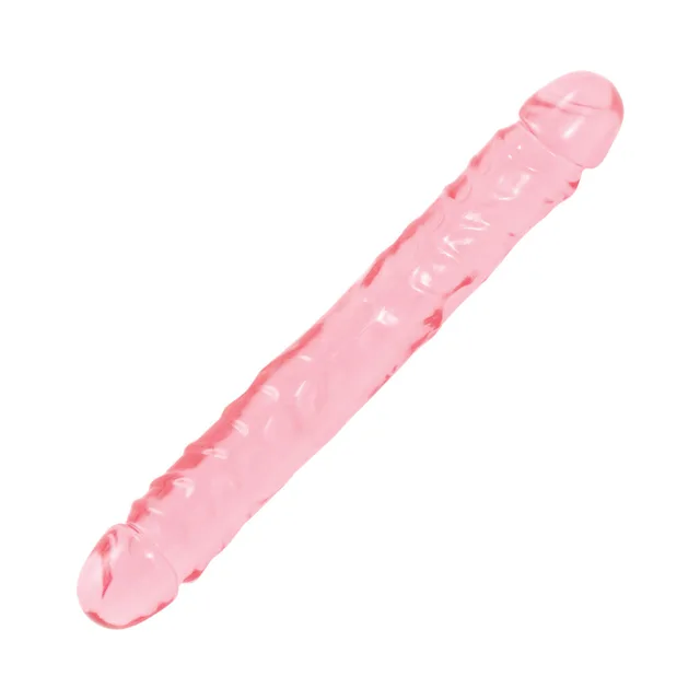 Light-pink Crystal Jellies double dong with raised vein texture