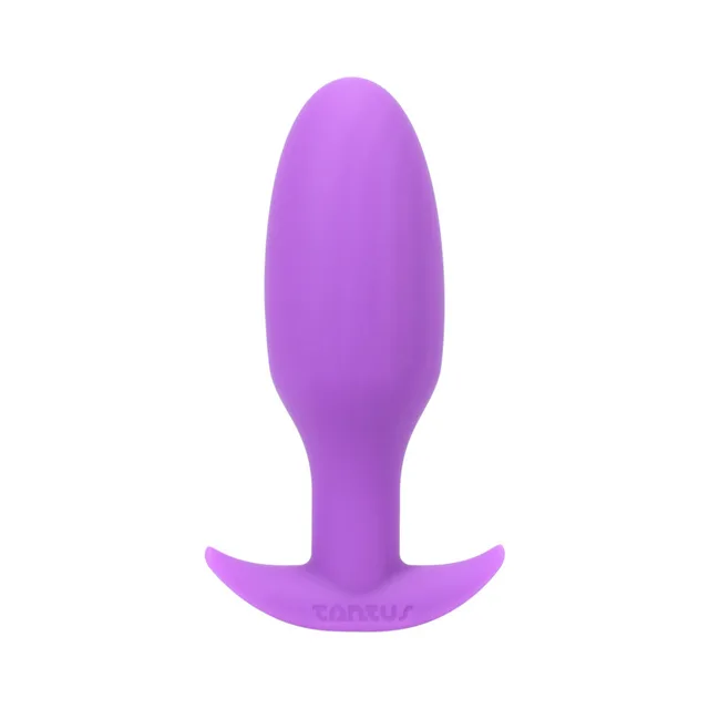 Front view of purple Tantus Ryder with rounded bulb and anchor base