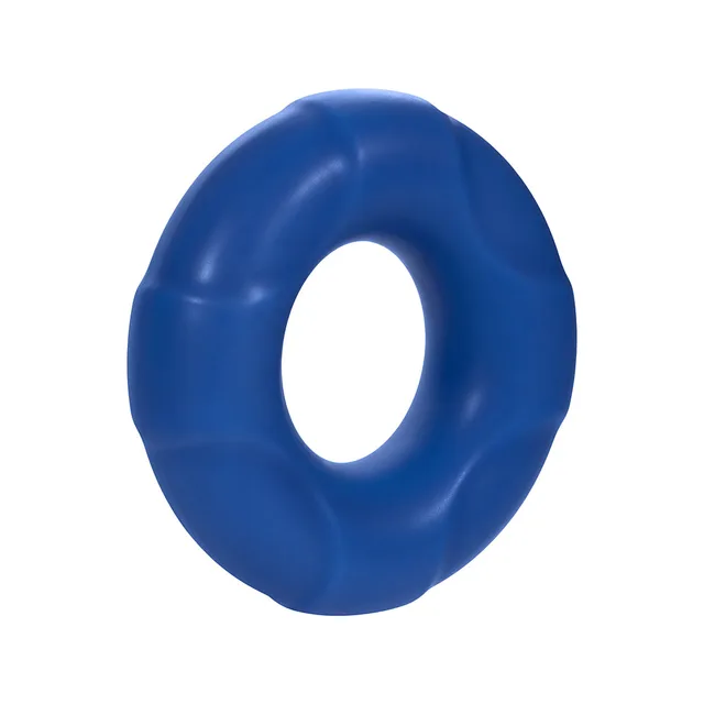 Angled view of medium blue F-33 segmented ring