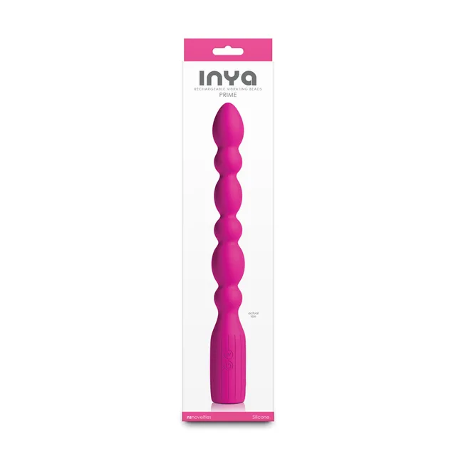 Pink INYA Prime vibrating beads in tall white package