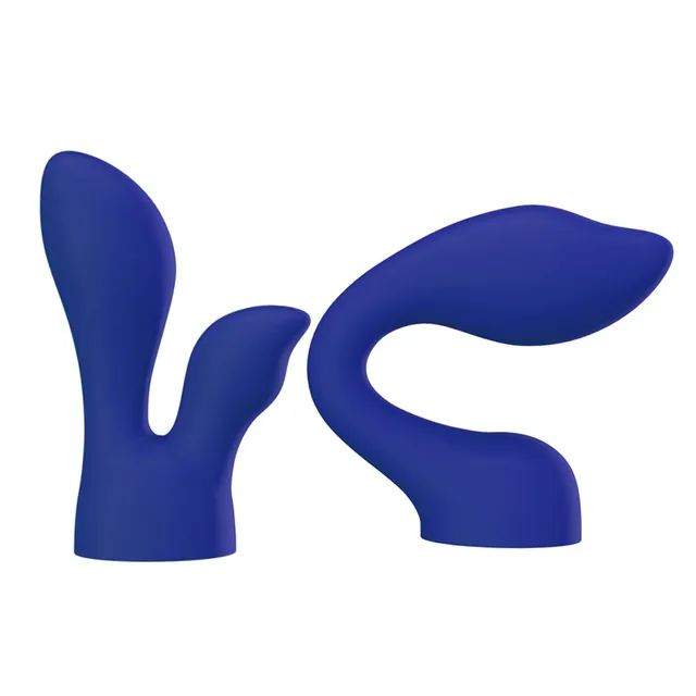 BMS PalmPower PalmSensual blue silicone attachment set curved and split attachments together