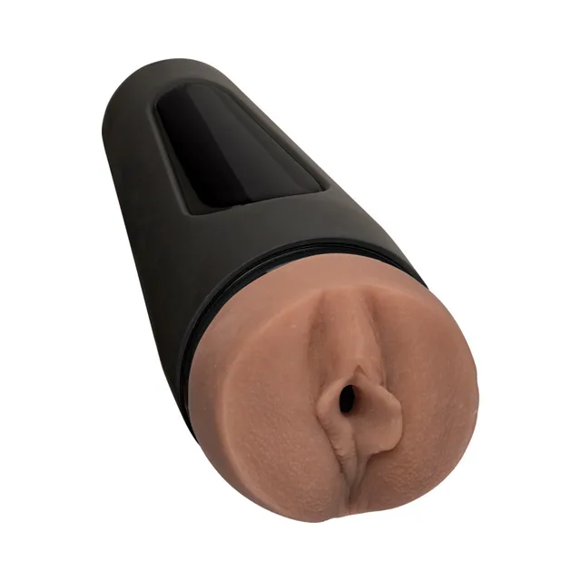 Angled black Main Squeeze case with caramel sleeve opening