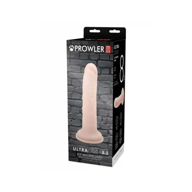 Prowler RED Ultra Cock 8.5-inch vanilla dildo retail box