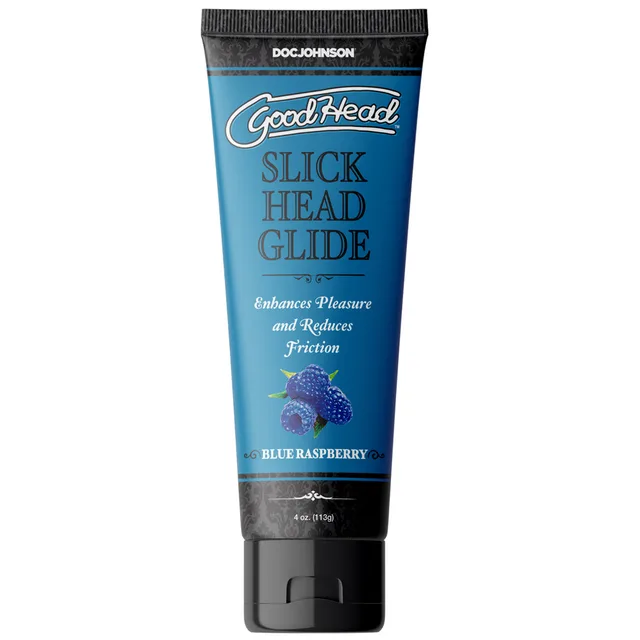 Blue GoodHead Blue Raspberry Slick Head Glide 4 oz tube
