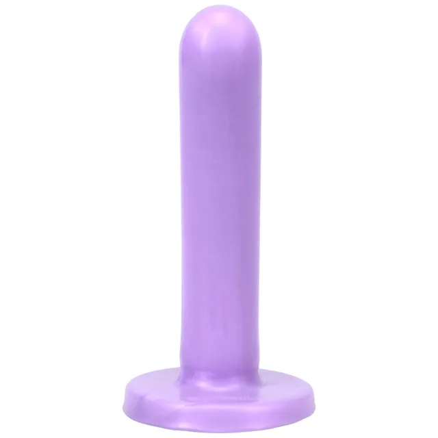 Front view of lavender Tantus Silk Medium with rounded tip