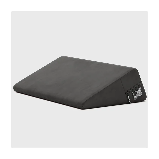 Black 30-inch Liberator Plus Size positioning wedge with sloped velvet top