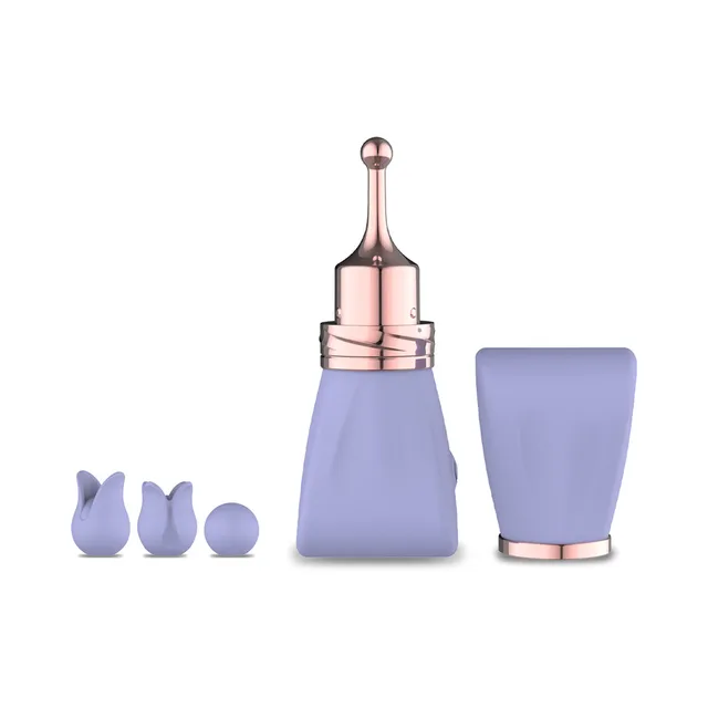 GoGo Bow rose-gold pinpoint head three purple tips and lilac cap
