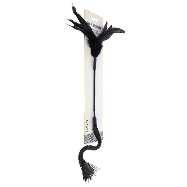 Sportsheets Shadow black feather and silicone tickler rear retail package