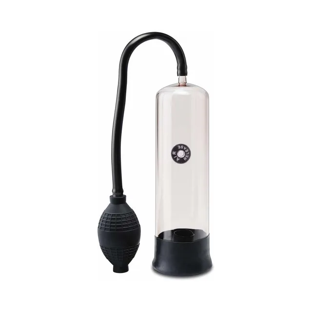Clear Classix pump cylinder with black base hose and squeeze bulb
