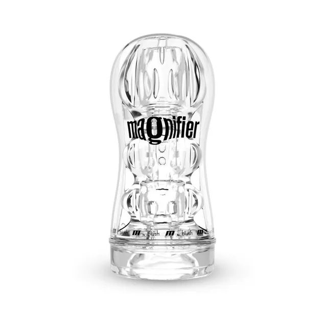 Upright transparent Magnifier stroker with rounded top