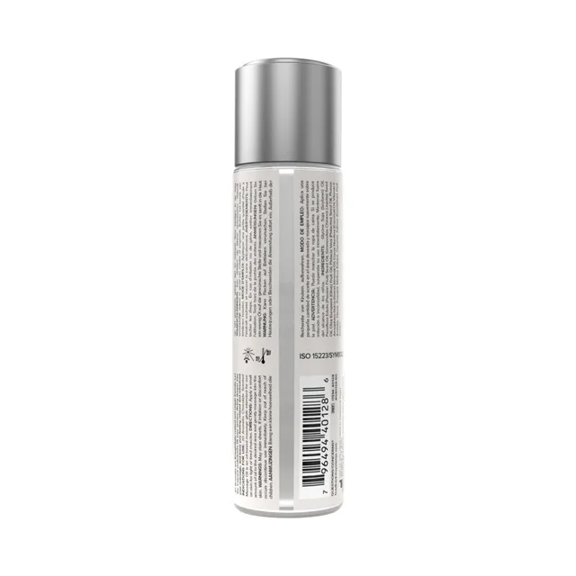 Back label of JO Aromatix chocolate massage oil bottle