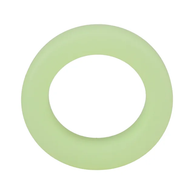 Front view of pale green Rock Solid Big O circular ring