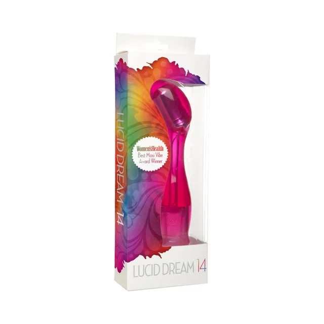 Lucid Dreams No. 14 pink vibrator in multicolor retail box