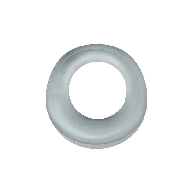 Oxballs Hunkyjunk Expander Clear Steam cock ring straight front view of the broad oval opening