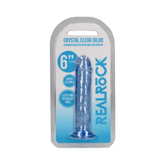 RealRock blue Straight 6-inch dildo retail pack