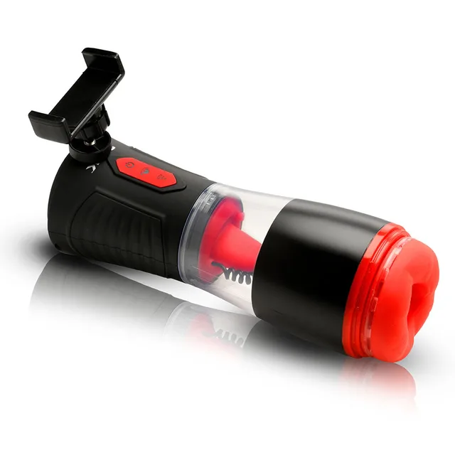 Horizontal JOCK device with red opening and phone holder